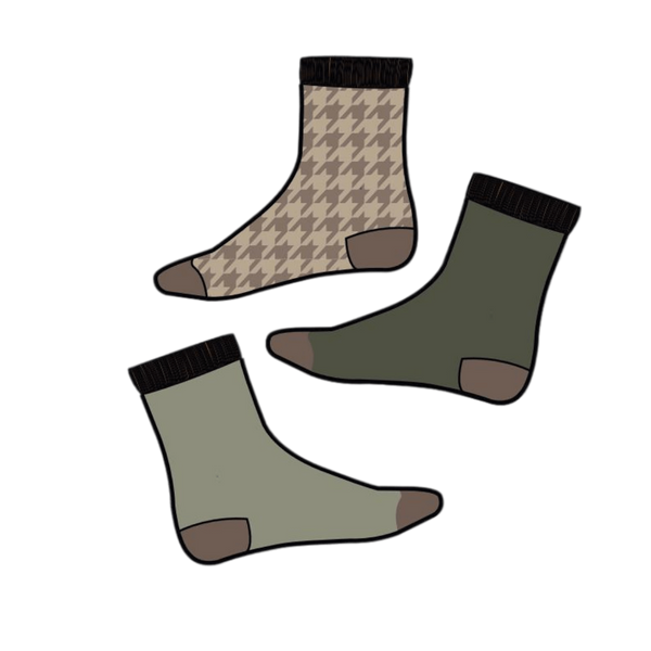 Hovedbilde BRUSE,Dyrkolbotn Socks, 3 pack, bamboo,Sinopia ...